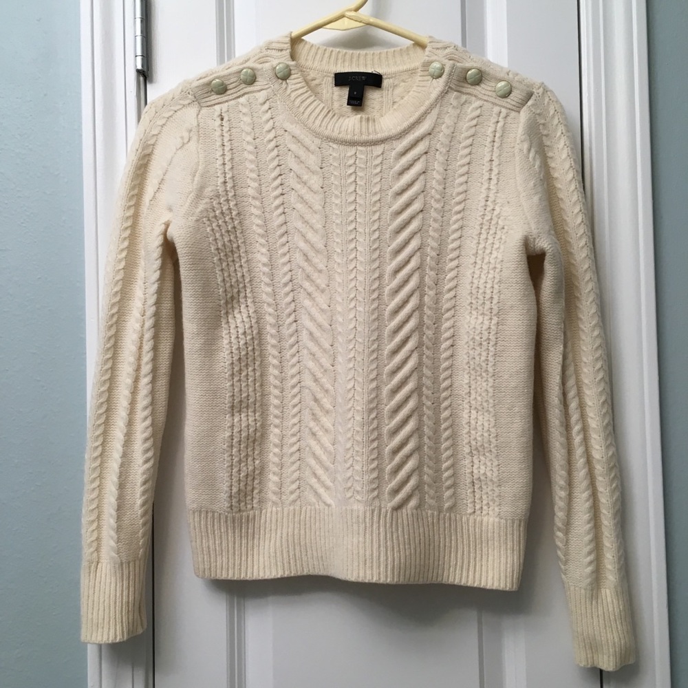 J. Crew Perfect Cable Sweater, Size S